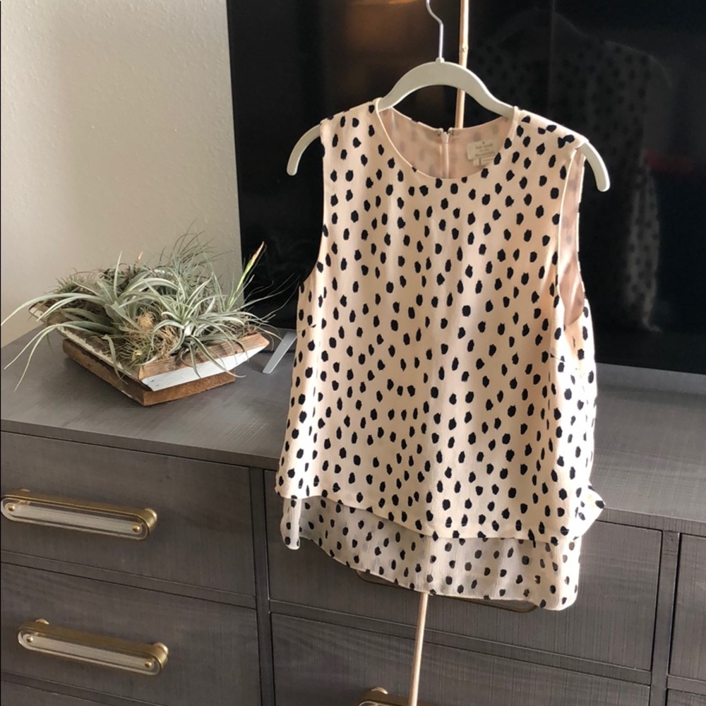 Kate Spade Nude spotted blouse